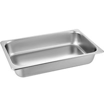 CAFORKP Stainless Steel Steam Table Pans 4-Pack, 20.9x12.8x3.9 Inch Deep Food Containers