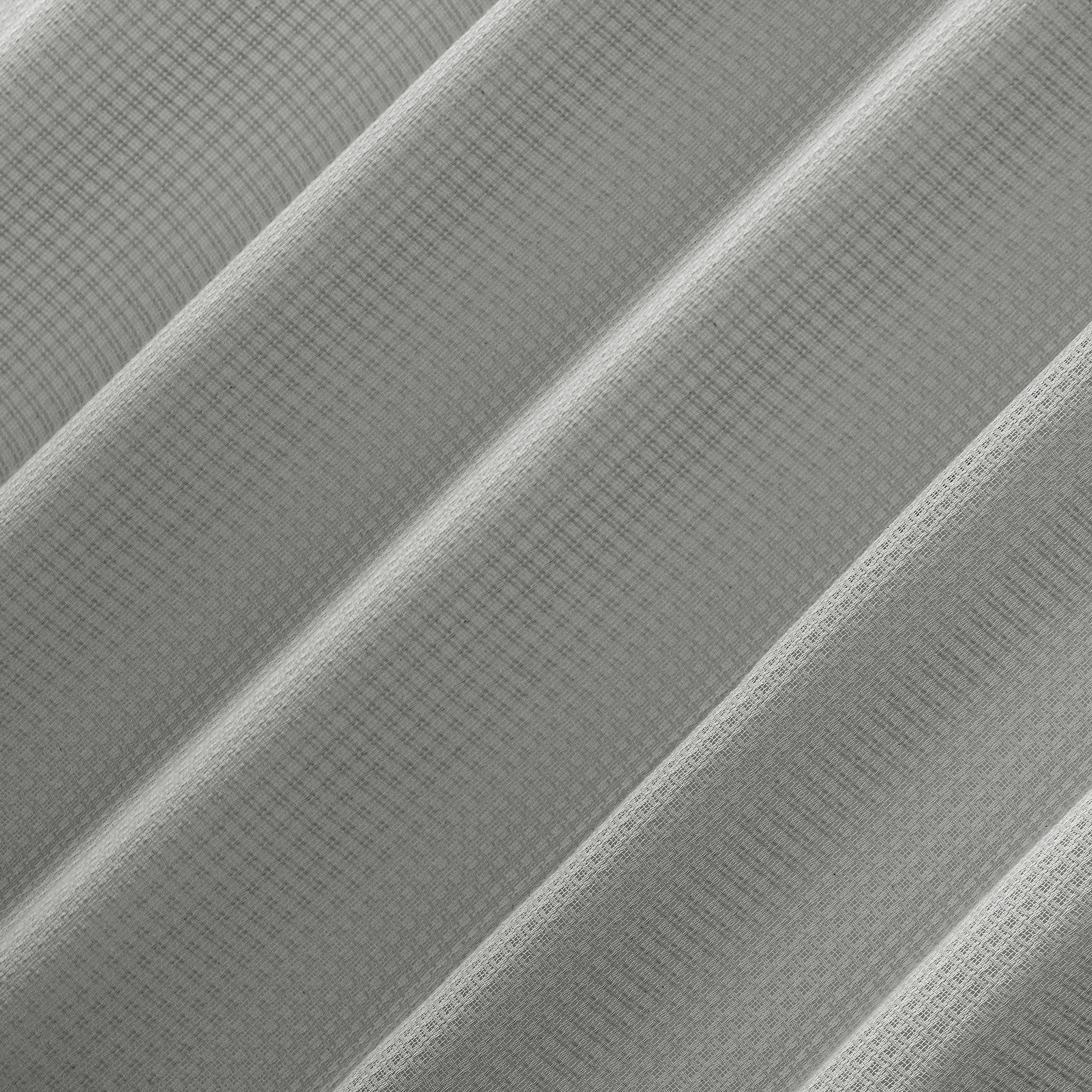 Archaeo Waffle Weave Cotton Blend Tab Top Curtain, 50"x96", 50"x96", Chrome Gray