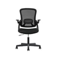 thumbnail image 3 of Mainstays Ergonomic Mesh Back Office Chair with Flip up arms, Black Fabric, 275lb, 3 of 6