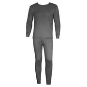 SLM ThermaTek Hommes Sous-vêtements Thermiques Doux 100 % Coton avec Doublure en Polaire Ensemble de Caleçons Longs Haut et Bas