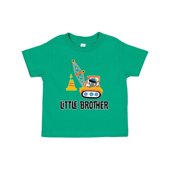 Inktastic Little Brother Construction Truck Boys Boys Toddler T-Shirt