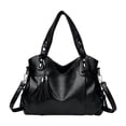 thumbnail image 1 of Bolsos de mano para mujer jinwen bolso de hombro gran capacidad citas desplazamientos viajes Negro, 1 of 8
