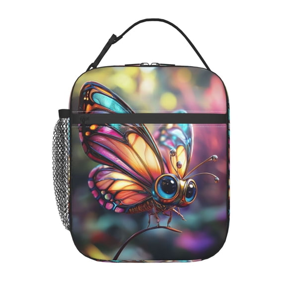 3D Cartoon Butterfly Lunch Box Reusable Portable Lunch Bag Tote Bag for Work Picnic Hiking