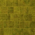 thumbnail image 1 of Ahgly Company Indoor Square Patchwork Yellow Transitional Area Rugs, 4' Square, 1 of 4