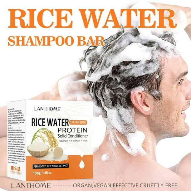 Salud y Belleza, Cuidado Personal, Jabón, Jabones, Jabón de Agua de Arroz para el Cuidado del Cabello 100g, Jabón de Baño para Controlar la Grasa y Limpiar, Mantenimiento, un jabón
