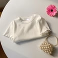 thumbnail image 4 of YunPes Girls Ruffle Short Sleeve T Shirt Lettuce Trim Crew Neck Tops Basic Tee Cute Casual Shirt for Kids Teens Casual Summer Tee, 4 of 9