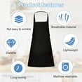 12 Pack Bib Apron,Black Aprons Bulk,Unisex Black Plain Aprons with 2
