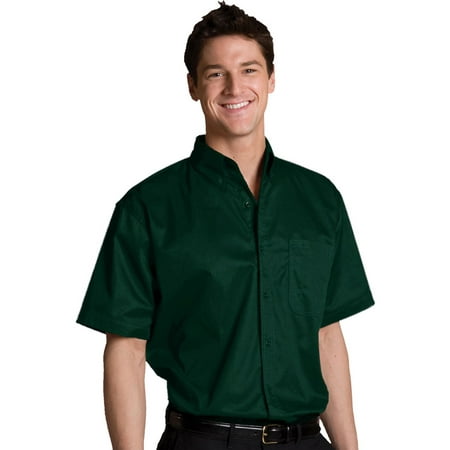 Garnet Button - Ed Garments Men's Big And Tall Short Sleeve Button Down Shirt, FOREST, 5XLT