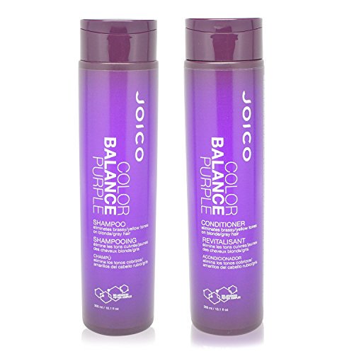 Joico Color Balance Purple Shampoo & Conditioner Set | Eliminate Brassy and Yellow tones | For Cool Blonde or Gray Hair