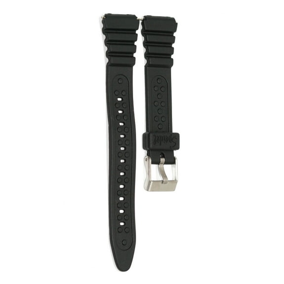 15MM ALL BLACK RUBBER SPORT WATCH BAND STRAP IRONMAN TRIATHLON