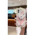 thumbnail image 1 of Nuevos diseños Hello Cute kitty 3D Cat espejo de maquillaje móvil TPU + PC funda de teléfono para iPhone 14 13 12 11 Pro max con soporte, 1 of 4