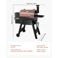 thumbnail image 6 of VEVOR Wood Pellet Grill Smoker, 8 in 1 BBQ Grills for Outdoor Cooking, 575 Square Inches Cook Area Electric Grill and Smoker, with LCD Screen Controller, Meat Probe, 500°F Max Temperature, 6 of 7