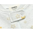 thumbnail image 2 of Owlivia Organic Cotton Baby Boy Girl Zip up Sleep N Play, Footless, Long/Short Sleeve(Newborn,Golden Star), 2 of 4