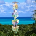 thumbnail image 4 of Woodstock Windchimes Capiz Waterfall Rainbow, Wind Chimes For Outside, Wind Chimes For Garden, Patio, and Outdoor Décor, 40"L, 4 of 8