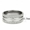 thumbnail image 5 of Rings for Women Silver 316L Stainless Steel DA366 - AAA Grade Cubic Zirconia in Clear, 5 of 6