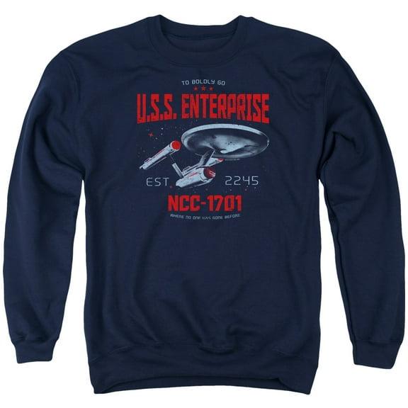 Star Trek Stardate 2245 Adult Crewneck Sweatshirt Navy