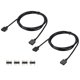 thumbnail image 1 of Uxcell 2 Pcs Cable de Extensión ARGB, 5V 20" 3 Pines 1 a 1 Hembra a Hembra Cable de Alimentación con Conectores Macho de 3 Pines para Ventiladores/LED ARGB de Computadora, Negro, 1 of 5