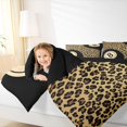 thumbnail image 4 of Feelyou Brown Leopard Print Queen Comforter Set, Billiards Teen Bedding Set, 3pcs, 4 of 8