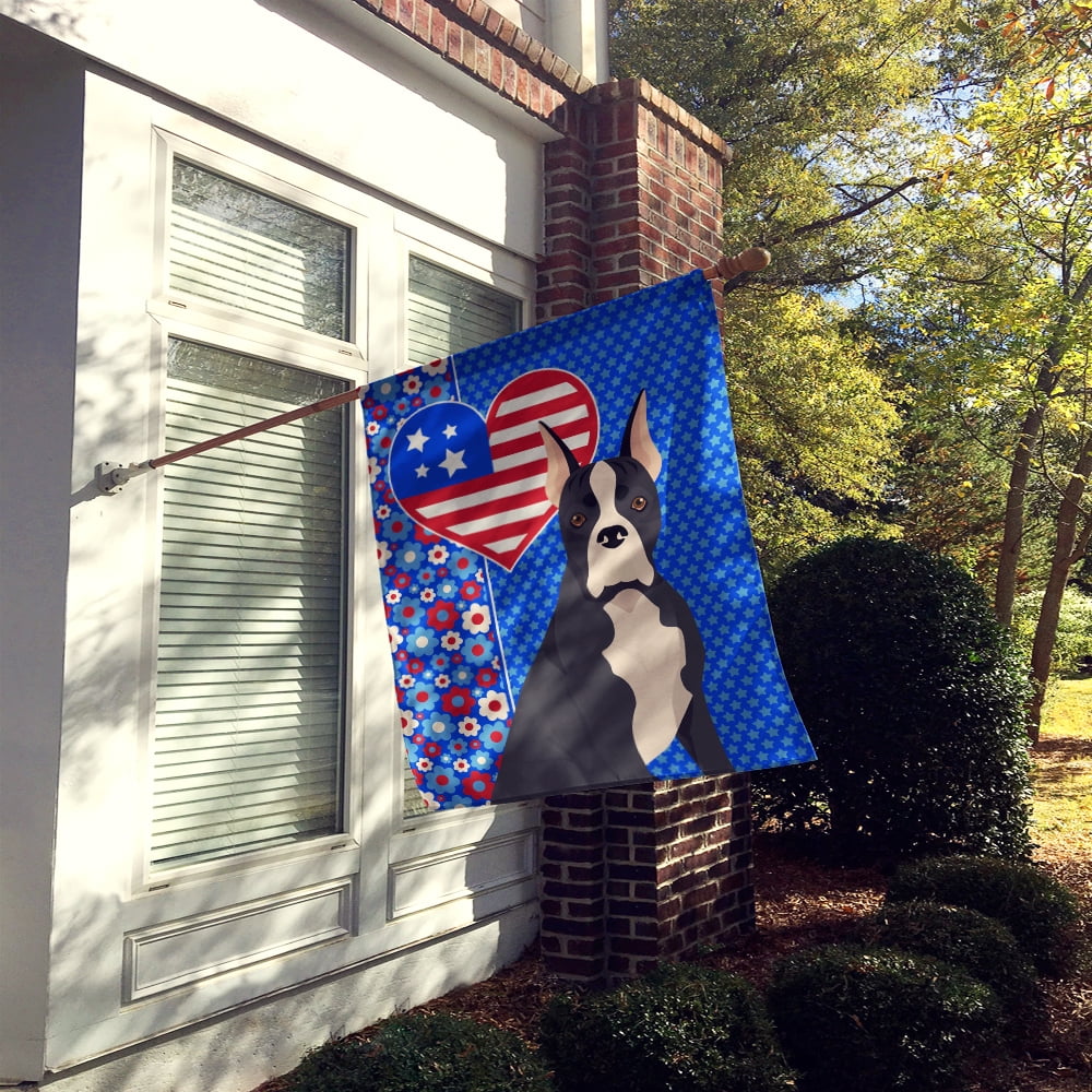 Black Boxer USA American Flag Canvas House Size