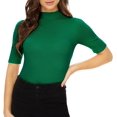 thumbnail image 1 of ORUYROP Chandail à Manches Courtes pour Femmes, Pull Ajusté en Jersey, 1 of 7
