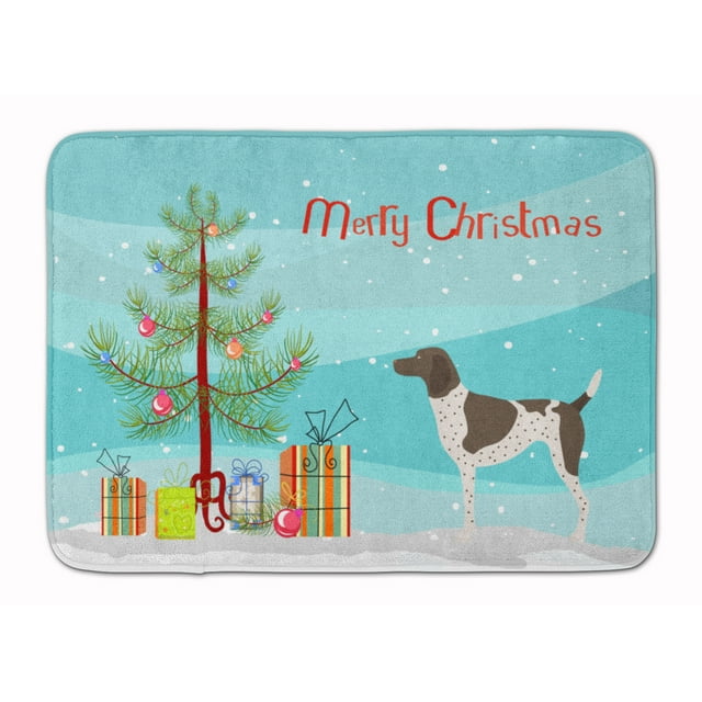 Carolines Treasures BB8445RUG German Shorthaired Pointer Christmas Machine Washable Memory Foam Mat