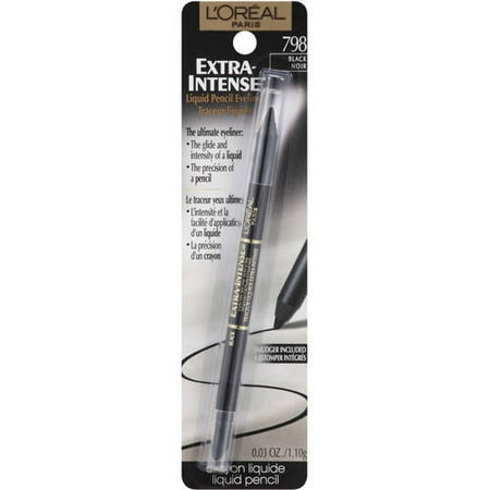 L'Oreal Paris Extra-Intense Pencil Eyeliner, Black, 0.03