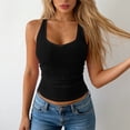 thumbnail image 4 of Bosfbaoi Tank Tops for Women V Neck Ribbed Knit Camisoles, Slim Fit Basic Sleeveless Tops, Comfy Blouses for Daily Wear and Layering, 4 of 7