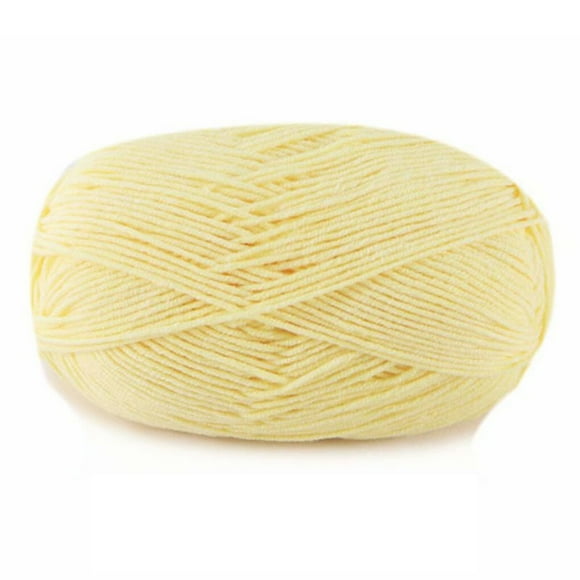 VONKY Crochet Yarn Sweater Scarf Gloves Toys Bundle Crafts Gifts Threads Durable Skeins Set Arts 4-Ply for Knitters Beginners Parties 16light yellow