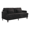 Black, variant on Tcbosik 2 Seater Couch with Pillows, Chenille Fabric Upholstered Loveseat, 68.9" Sofa with Wood Legs for Living Room, Bedroom, Black