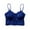 Blue, variant on Mrat Shear Bras for Women Women Solid Underwired with Breast Pad Lace Lingerie Everyday Bras Full Support Non-slip Convertible Bandeau Bra L_15 Black M