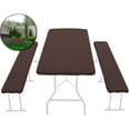 thumbnail image 1 of Dvruxg Ensemble de Housses pour Table de Pique-Nique, Nappe Ajustée Élastique avec Housses de Siège, Protection Essuyable pour l'Extérieur et l'Intérieur pour les Réunions de Famille et les Événements de Camping, 1 of 5