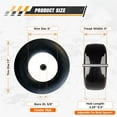 thumbnail image 6 of Horseshoe (2-Pack) Commercial Solid 13x5.00-6 Flat-Free Lawn Mower Smooth Tires with Steel Rim, Fits 36-68"deck Lawn Mowers & Gardon Tractor, Bore φ5/8" & Hub 3.25-5.9", 6 of 10