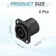 thumbnail image 2 of 5pcs 4 Pole Speaker Jack Twist Lock,1 Inch XLR Speaker Panel Mount,Black, 2 of 7