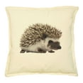 thumbnail image 1 of Hedgehog Printed Khaki Decorative Pillows Case VPLC_02 Size 18x18, 1 of 1