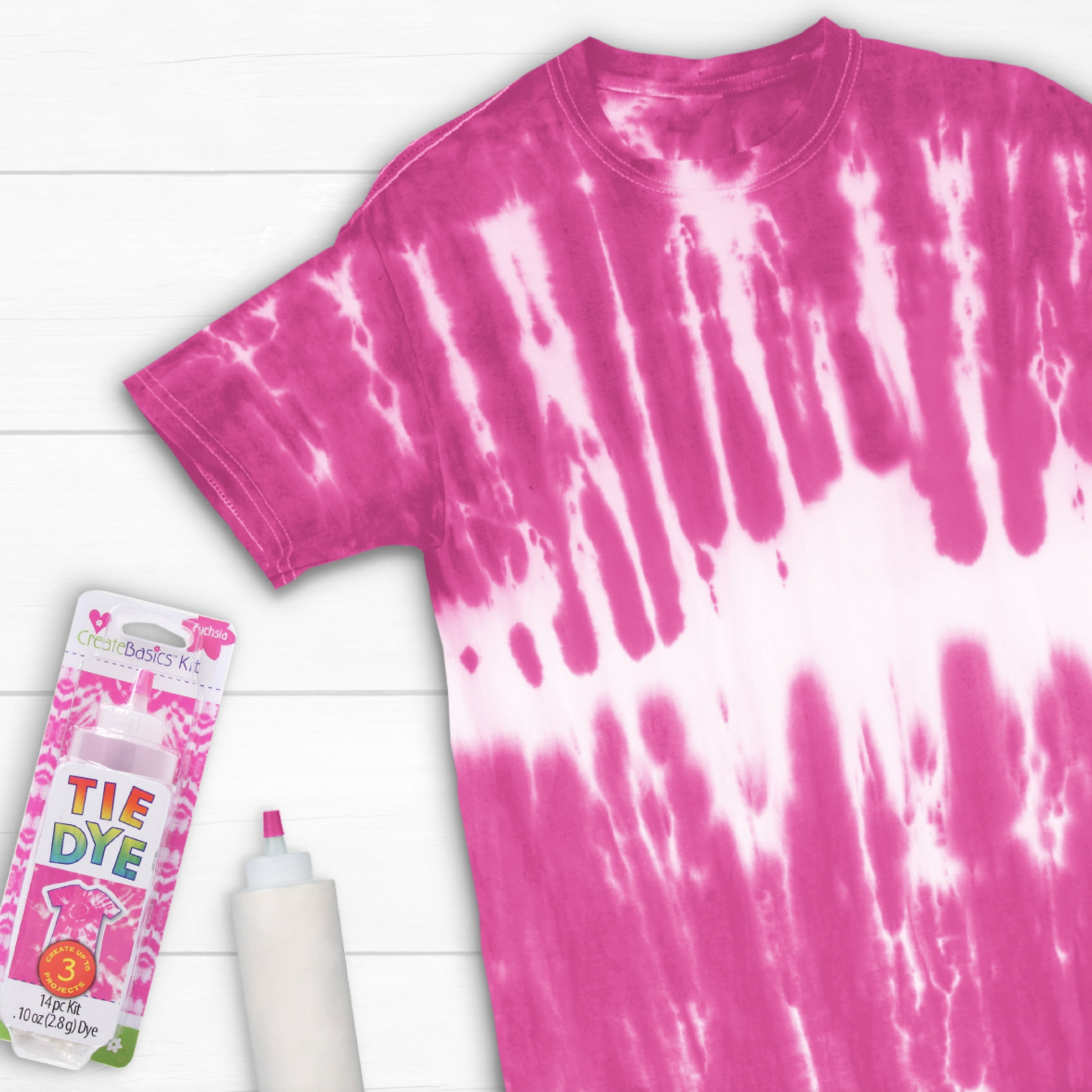 (3 pack) Create Basics Fuchsia Tie Dye Kit - 1 Color, 4 fl oz, Fabric Dye
