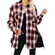 thumbnail image 1 of Puntoco Damas Moda Casual Suelto Solapa Cardigan A Cuadros Bolsillo Camisa Abrigo Liquidación Puntoco Puntoco-2029, 1 of 4