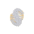 thumbnail image 2 of FB Jewels 10kt Yellow Gold Womens Round Diamond Cluster Ring 2.00 Cttw, 2 of 3