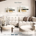 thumbnail image 4 of Elephant Stock Abstract Gold And Gray Rectangles Wall Art - Horizontal Multi Panel Canvas - Living Room Wall Decor - Abstract Multi Panel - White And Gray Decor - 36" x 22", 4 of 8