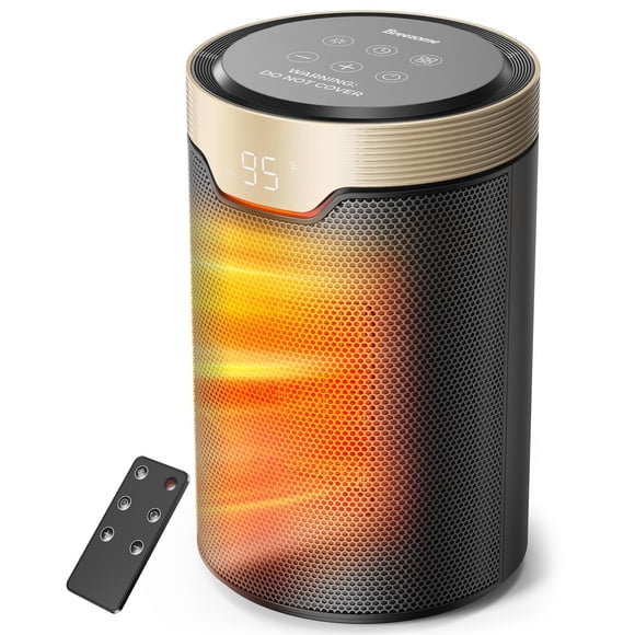 Calefactor portátil BREEZOME de 1500 W, silencioso, con control remoto
