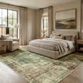 thumbnail image 3 of ATHOPE 5x7 Area Rug, Vintage Boho Medallion Rugs Non-Slip Soft Low Pile Washable Rug Large Distressed Rug Indoor Retro Carpet for Living Room Bedroom Dining Room Home Office, Green Brown, 3 of 8