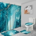 thumbnail image 7 of 4 Pcs Sea Turtle Bathroom Shower Curtain Sets with Rugs, Watercolor Bathroom Sets with Shower Curtain and Rugs, Ocean Summer Bathroom Decor Sets with Mats and Towels, 7 of 7