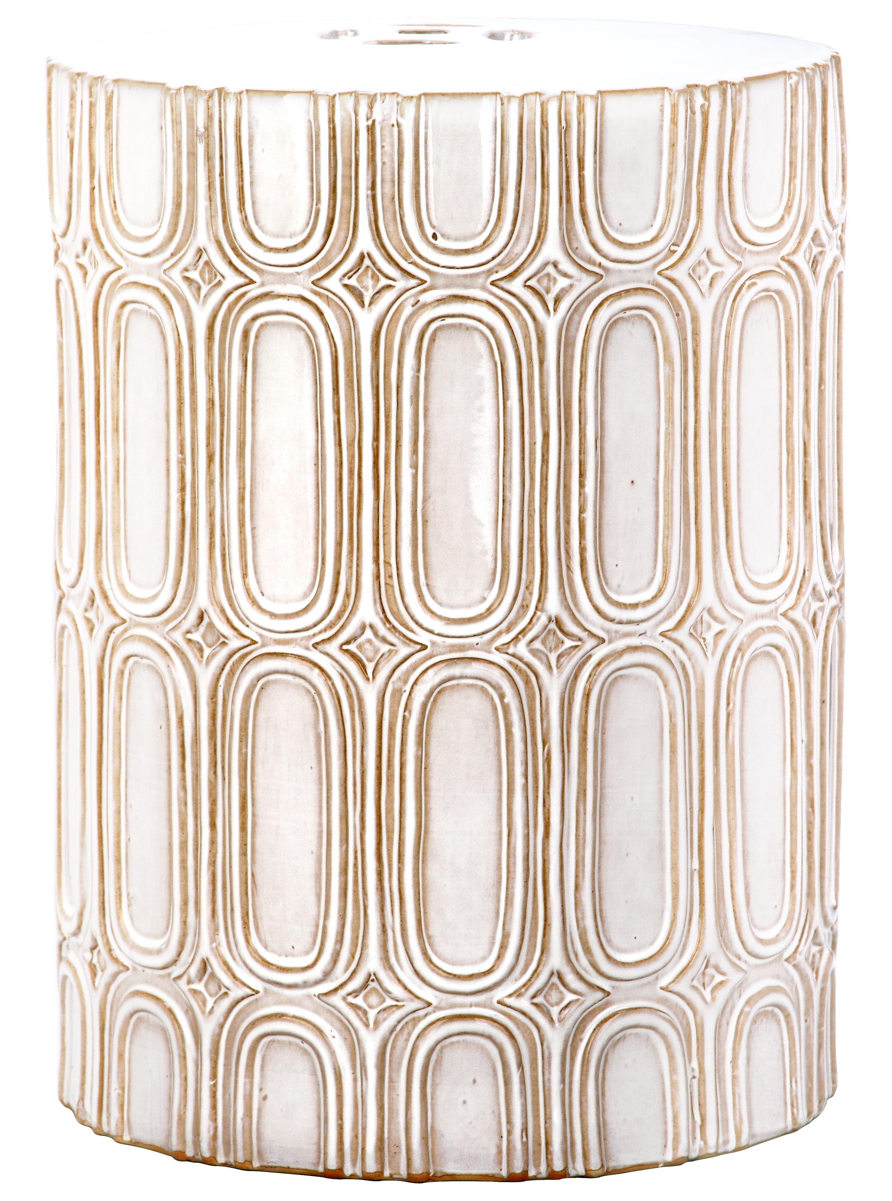 Safavieh Melody Lattice Indoor Outdoor Garden Stool Cream