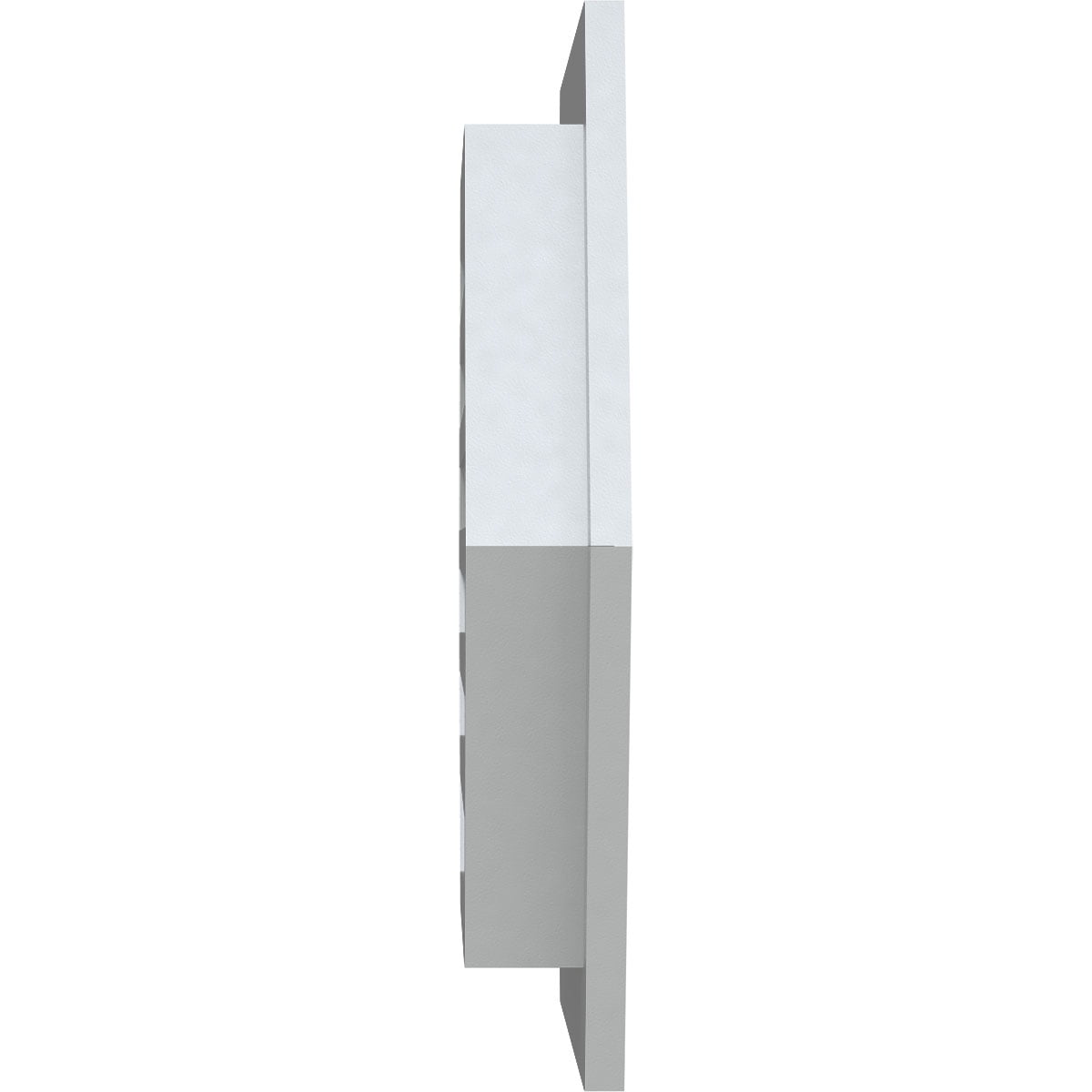 30"W x 30"H Horizontal Peaked Gable Vent (35 3/4"W x 35"H Frame Size): Functional, PVC Gable Vent w/ 1" x 4" Flat Trim Frame