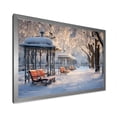 thumbnail image 2 of Designart "Snowy Canopy of Park Florals I" Landscapes Framed Wall Art Decor - Traditional White Trees Living Room Framed Canvas Art, 2 of 6