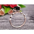 thumbnail image 5 of Oval Cut 2 Carat Black Diamond Moissanite Engagement Ring Solid 10k Rose Gold Halo Anniversary Ring, 5 of 5