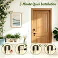thumbnail image 3 of 2 Pcs Sliding Door Loop Latch Topboutique U-Bolt Lock U-Shaped Latch Hook Lock Anti-Theft Latch 90/180 Degree Multi-Angle Security Bolt for Window Barn Garden Fence Gate Shed (Black), 3 of 5