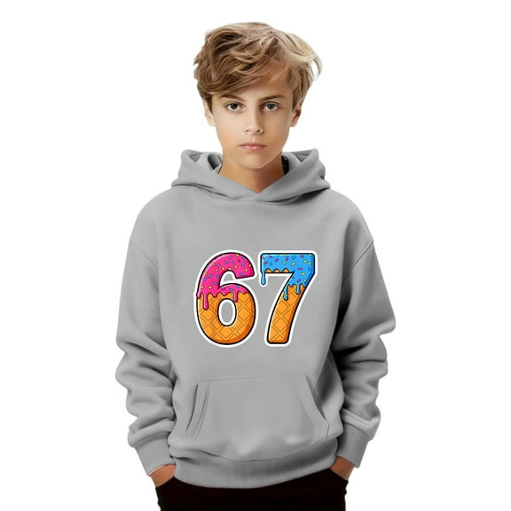 Kids Boys Hoodie Six Seven 6 7 Sweatshirt Casual Long Sleeve Sweatshirts Warm Fall Winter Clothes 5-6 Years Old Girl Clothes