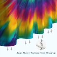 thumbnail image 6 of Yellow and Purple Tie Dye Pattern Modern Waterproof Shower Curtain Set with 12 Hooks, Washable Decorative Bathroom Shower Curtain, 6 of 6