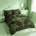 thumbnail image 2 of Erosebridal Antique Victorian Baroque 7-Piece Bedding Comforter Set,Retro Flower Floral King Bedding Sets For Adults,Reversible black, 2 of 5