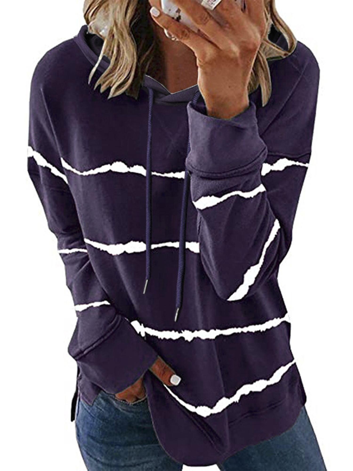 drawstring casual hoodie
